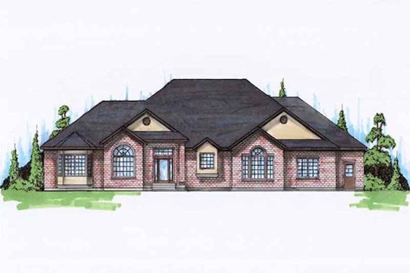 Dream House Plan - Traditional Exterior - Front Elevation Plan #5-167