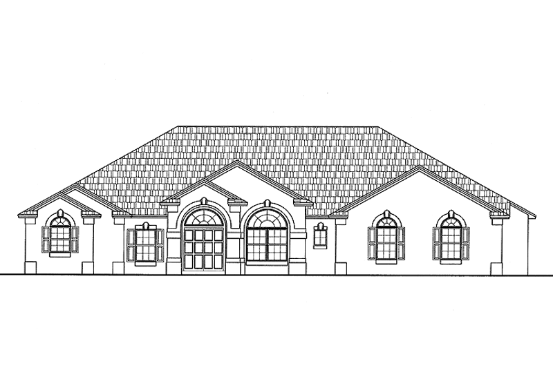 House Design - Mediterranean Exterior - Front Elevation Plan #999-145
