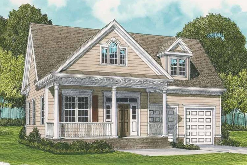 Home Plan - Exterior - Front Elevation 3 for Country House Plan #413-894 - 3 bed, 2 bath