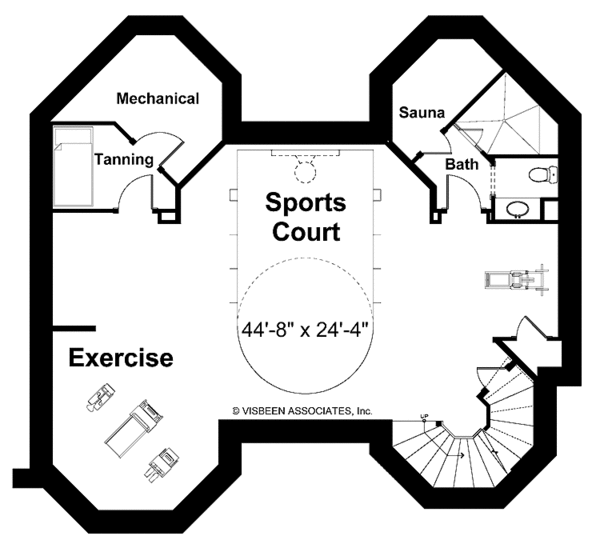 Dream House Plan - Prairie Floor Plan - Lower Floor Plan #928-62