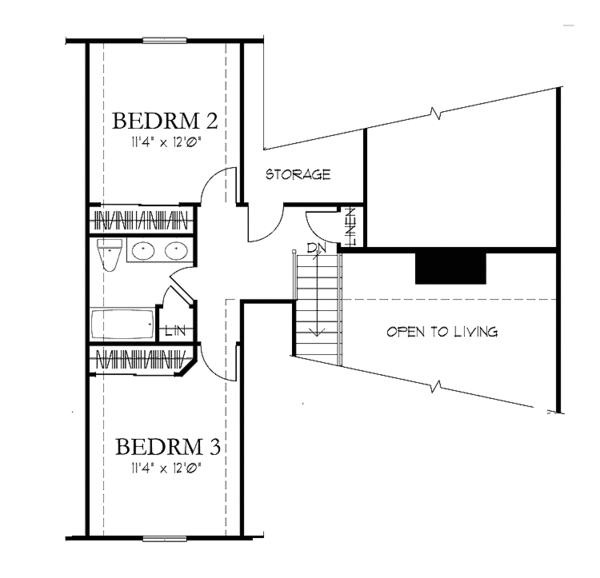 Home Plan - Country Floor Plan - Upper Floor Plan #1029-45