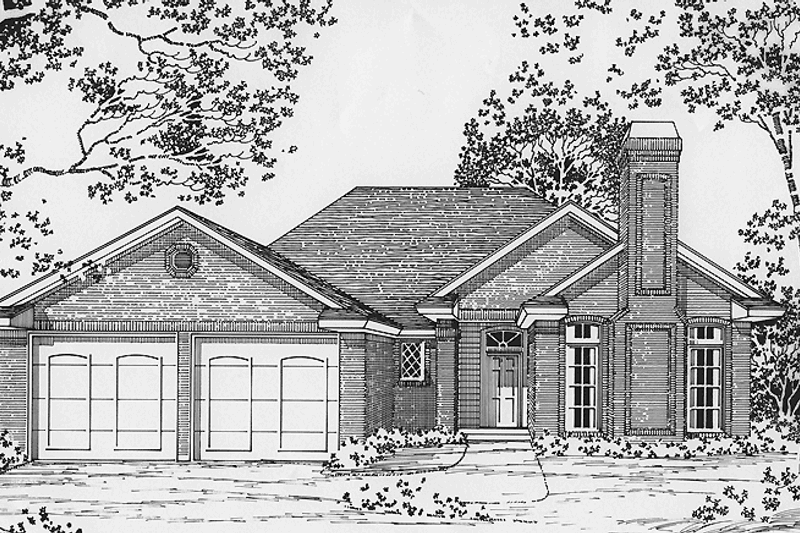 House Design - Ranch Exterior - Front Elevation Plan #310-1221