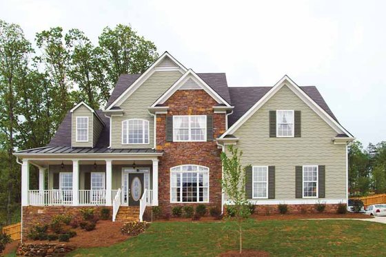 Exterior - Front Elevation 4 for Country House Plan #927-157 - 4 bed, 3.5 bath