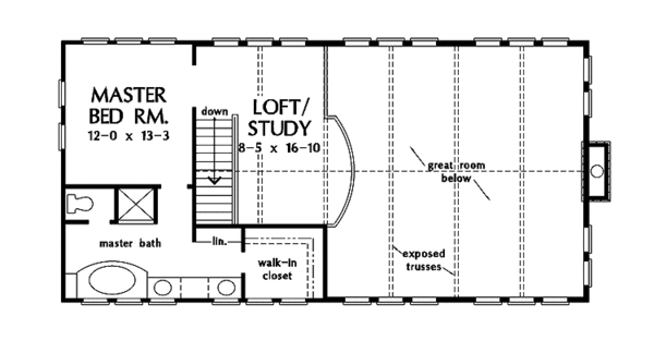 House Plan Design - Country Floor Plan - Upper Floor Plan #929-269