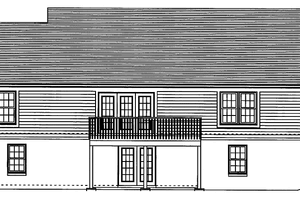 Exterior - Rear Elevation for Ranch House Plan #46-768 - 3 bed, 2 bath