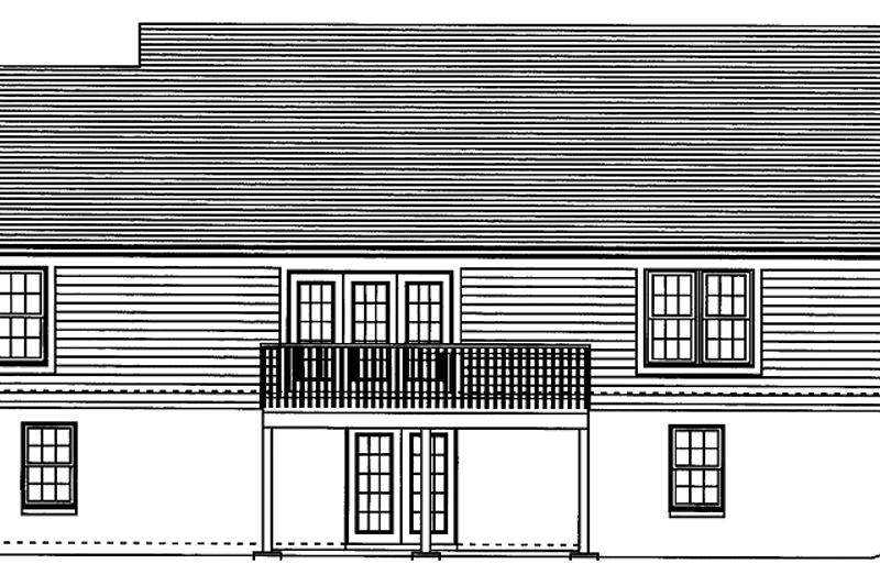 Home Plan - Exterior - Rear Elevation for Ranch House Plan #46-768 - 3 bed, 2 bath
