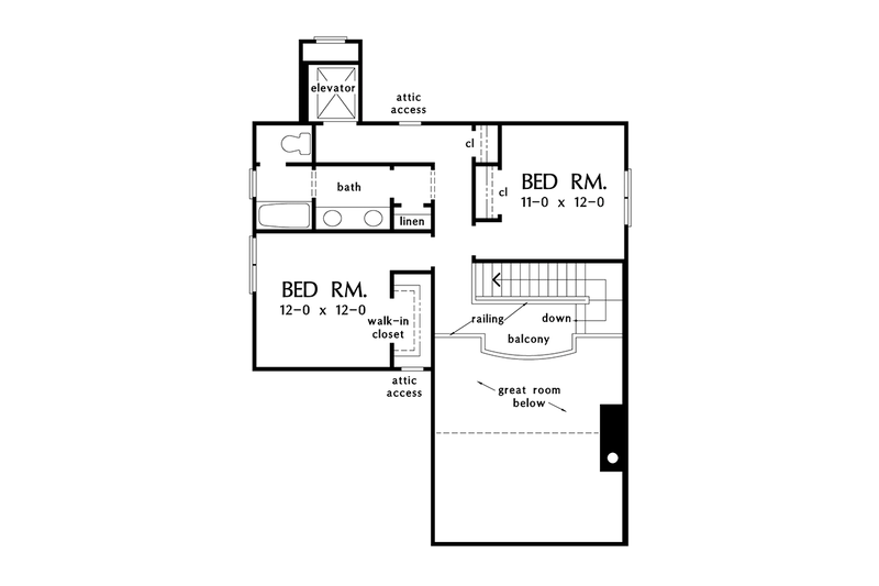 House Design - Floor Plan - Upper Floor for Craftsman House Plan #929-986 - 4 bed, 3 bath