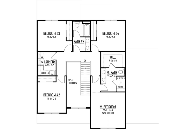 Home Plan - Floor Plan - Upper Floor for Farmhouse House Plan #1093-4 - 4 bed, 2.5 bath