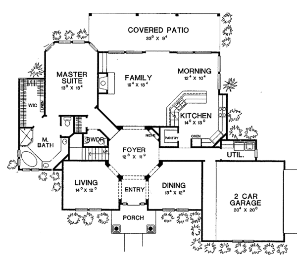 Architectural House Design - European Floor Plan - Main Floor Plan #472-245