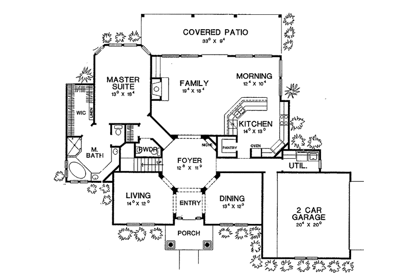 Home Plan - Floor Plan - Main Floor for European House Plan #472-245 - 3 bed, 4.5 bath
