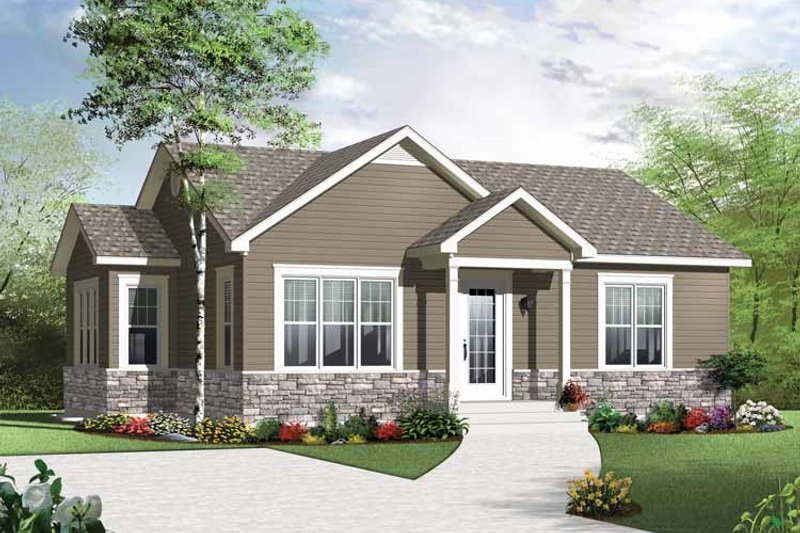Home Plan - Traditional Exterior - Front Elevation Plan #23-2520