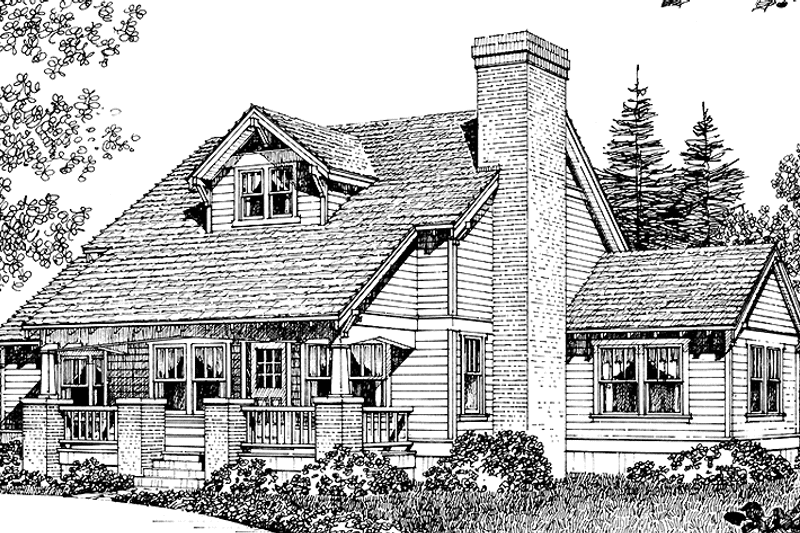 Dream House Plan - Exterior - Front Elevation 3 for Country House Plan #140-174 - 3 bed, 2.5 bath
