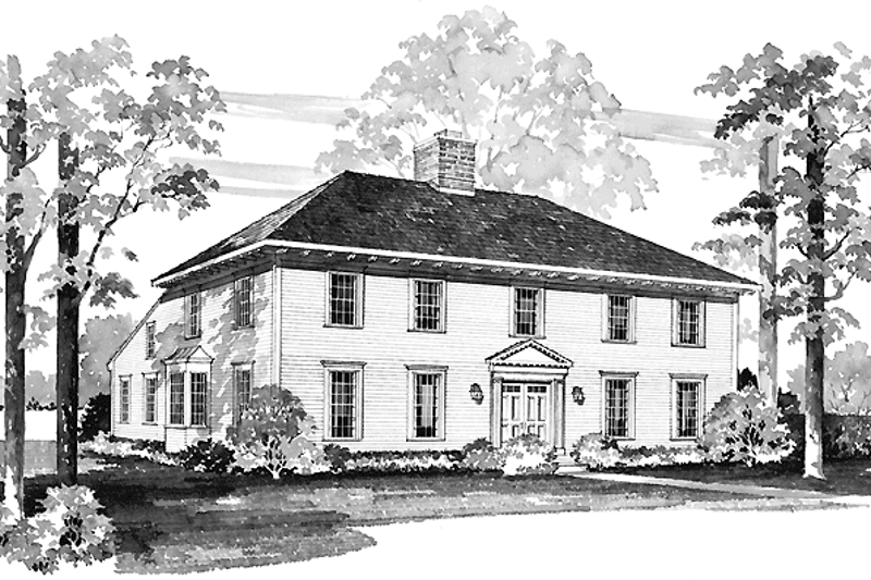 Home Plan - Classical Exterior - Front Elevation Plan #72-675