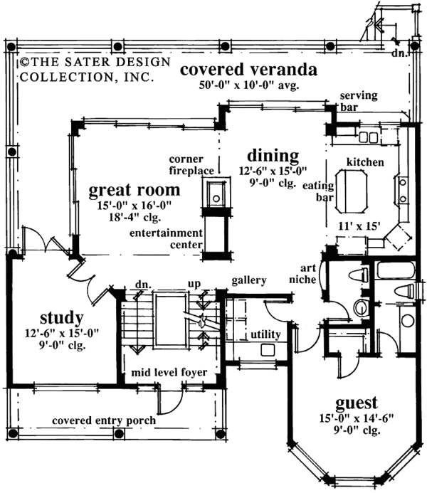 Architectural House Design - Victorian Floor Plan - Main Floor Plan #930-64