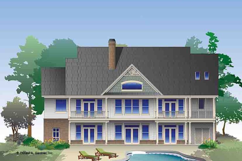 Home Plan - Exterior - Rear Elevation for Craftsman House Plan #929-968 - 4 bed, 3 bath