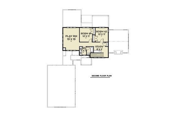 Floor Plan - Upper Floor for Craftsman House Plan #1070-131 - 3 bed, 2.5 bath