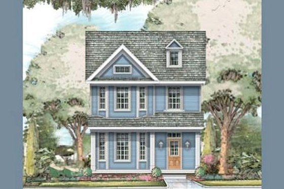 Exterior - Front Elevation for Traditional House Plan #424-207 - 3 bed, 2.5 bath