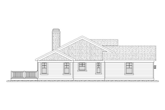 Exterior - Other Elevation 1 for Traditional House Plan #901-44 - 4 bed, 3 bath
