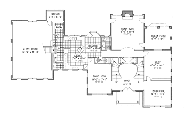 Dream House Plan - Classical Floor Plan - Main Floor Plan #953-130