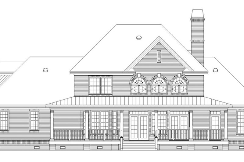 Home Plan - Exterior - Rear Elevation 2 for Country House Plan #929-886 - 4 bed, 3.5 bath