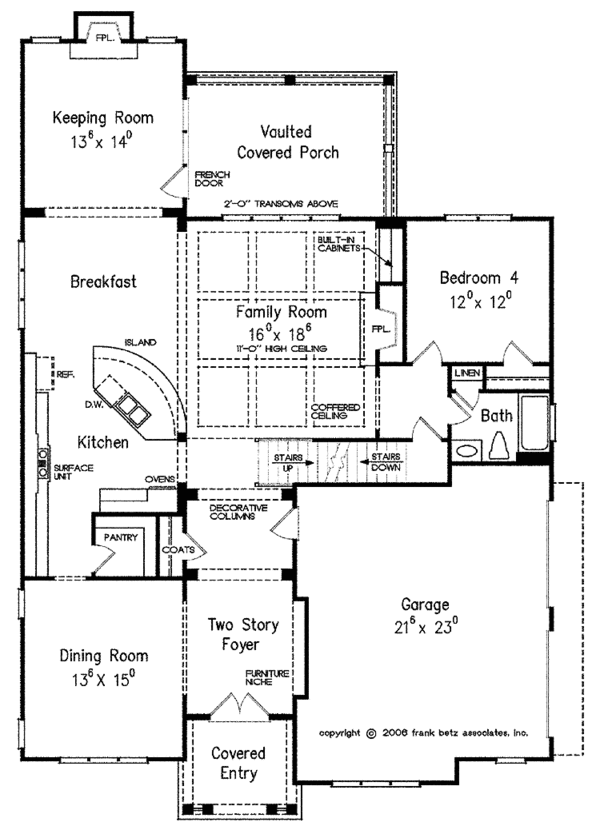 House Plan Design - Tudor Floor Plan - Main Floor Plan #927-413