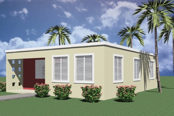 Exterior - Other Elevation for Modern House Plan #495-3 - 3 bed, 1 bath