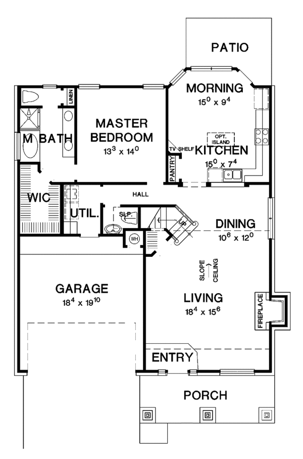 Architectural House Design - Craftsman Floor Plan - Main Floor Plan #472-302