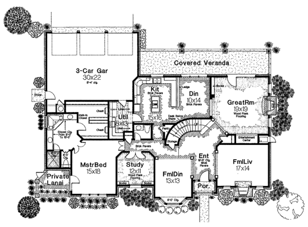 Dream House Plan - Traditional Floor Plan - Main Floor Plan #310-1171