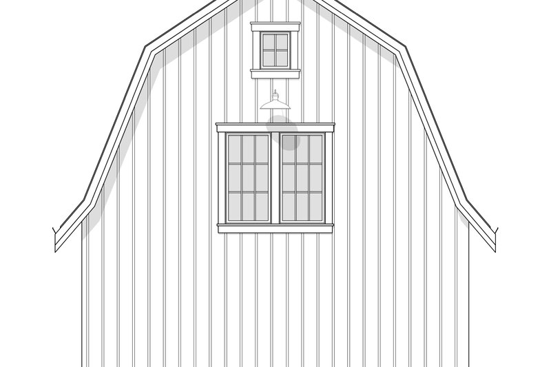 Architectural House Design - Exterior - Rear Elevation 1 for Barndominium House Plan #1114-123 - 1 bed, 1 bath