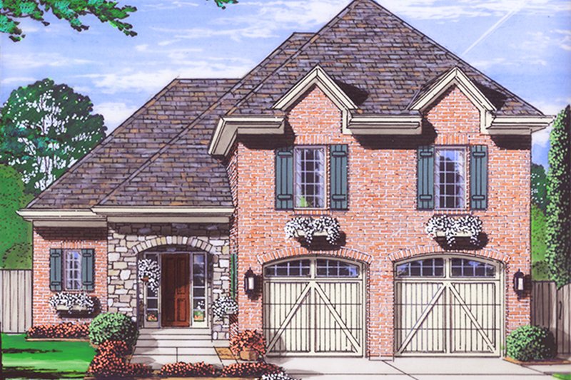 House Plan Design - Exterior - Front Elevation 5 for European House Plan #46-827 - 3 bed, 2.5 bath