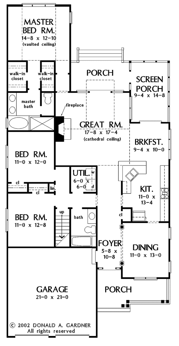 Architectural House Design - Ranch Floor Plan - Main Floor Plan #929-662