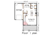 Farmhouse Style House Plan - 3 Beds 2.5 Baths 1238 Sq/Ft Plan #79-257 