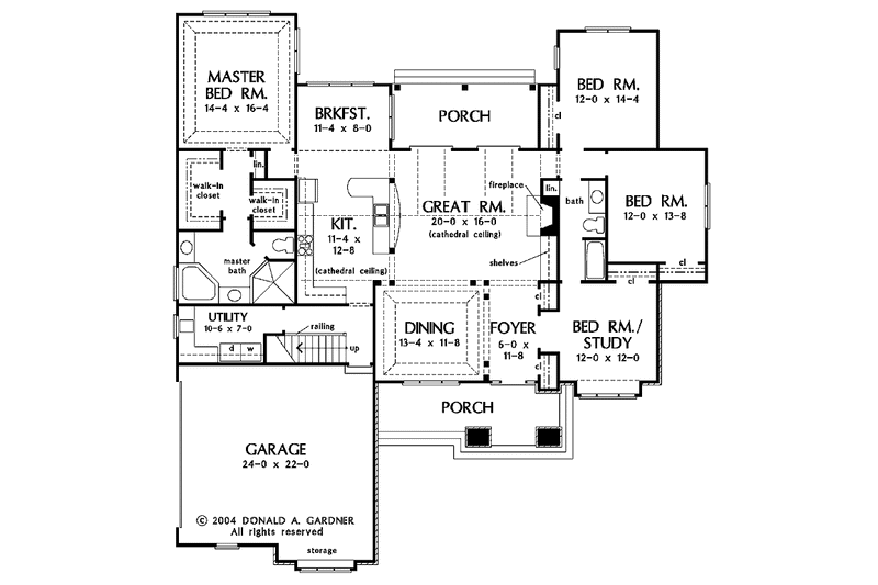 Home Plan - Floor Plan - Main Floor for Craftsman House Plan #929-746 - 4 bed, 2 bath