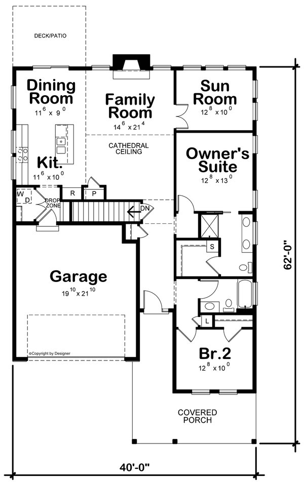 Traditional Floor Plan - Main Floor Plan #20-2593
