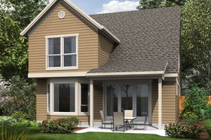 Exterior - Rear Elevation for Traditional House Plan #48-484 - 4 bed, 3 bath