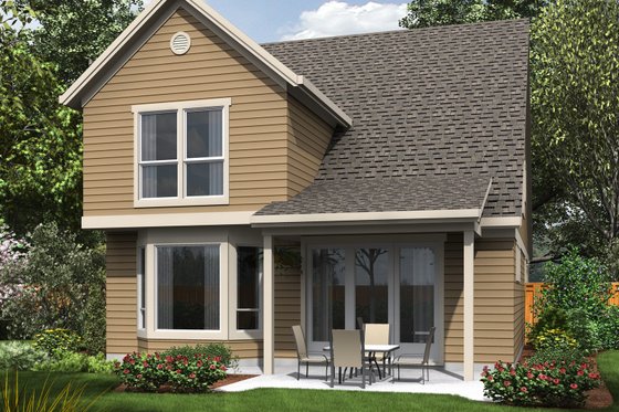 Exterior - Rear Elevation for Traditional House Plan #48-484 - 4 bed, 3 bath