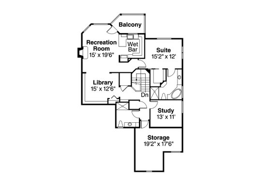 Floor Plan - Upper Floor for Craftsman House Plan #124-930 - 3 bed, 5.5 bath