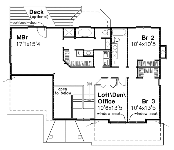 Dream House Plan - Contemporary Floor Plan - Upper Floor Plan #320-761