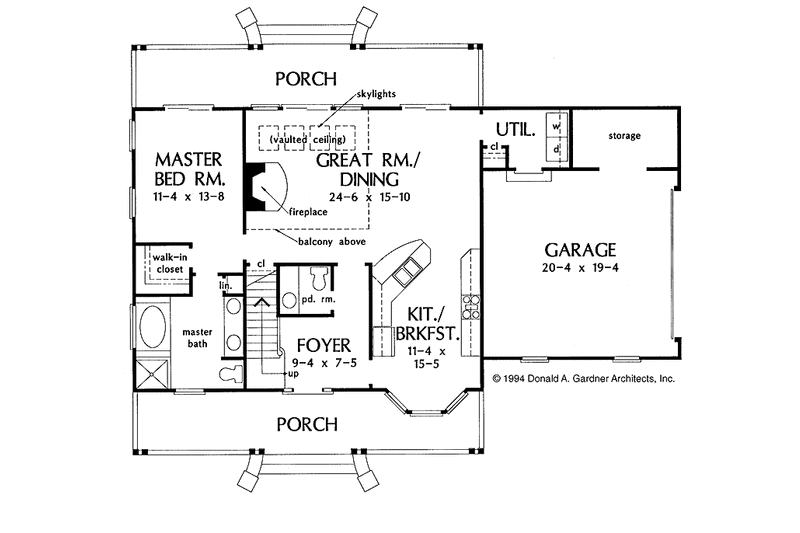 Home Plan - Floor Plan - Main Floor for Country House Plan #929-216 - 3 bed, 2.5 bath