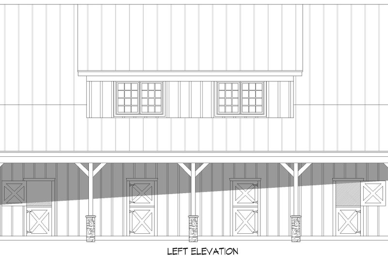 Architectural House Design - Exterior - Other Elevation for Barndominium House Plan #932-1247 - 4 bed, 3 bath