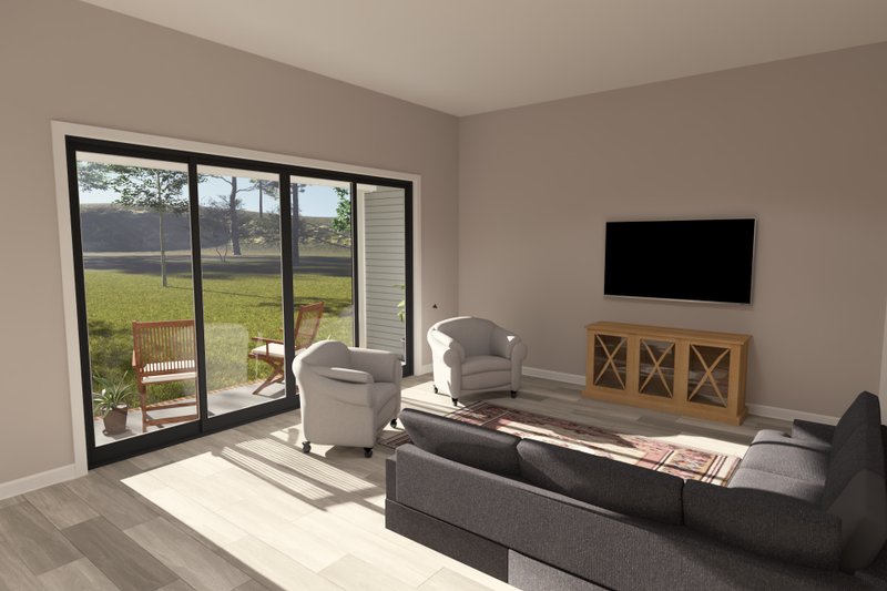Architectural House Design - Interior - Family Room 1 for Cottage House Plan #513-2404 - 4 bed, 3.5 bath