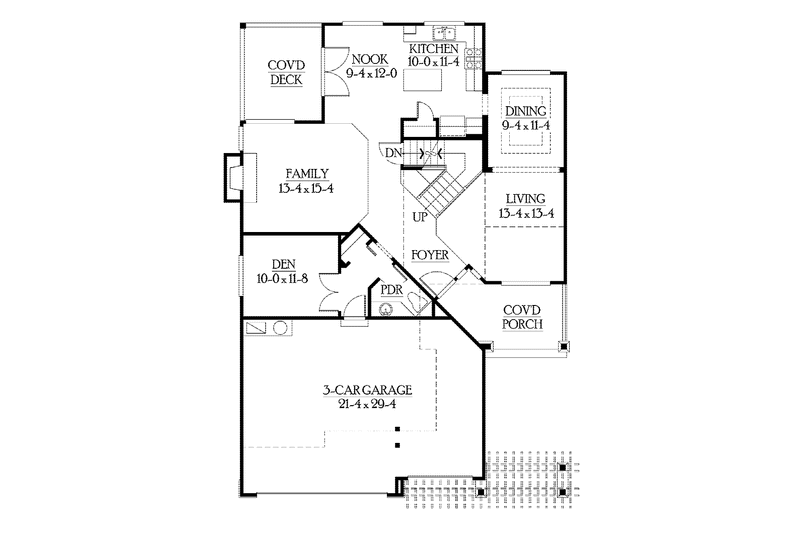 Dream House Plan - Floor Plan - Main Floor for Craftsman House Plan #132-361 - 5 bed, 3.5 bath