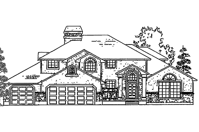 Home Plan - Exterior - Front Elevation 3 for Mediterranean House Plan #945-45 - 4 bed, 2 bath
