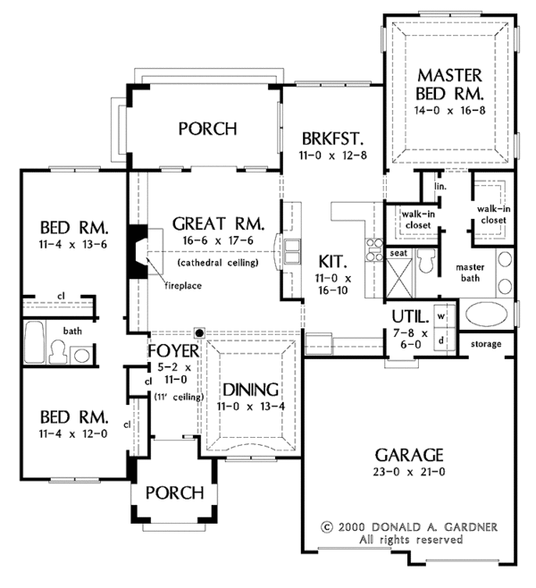 Dream House Plan - Mediterranean Floor Plan - Main Floor Plan #929-590