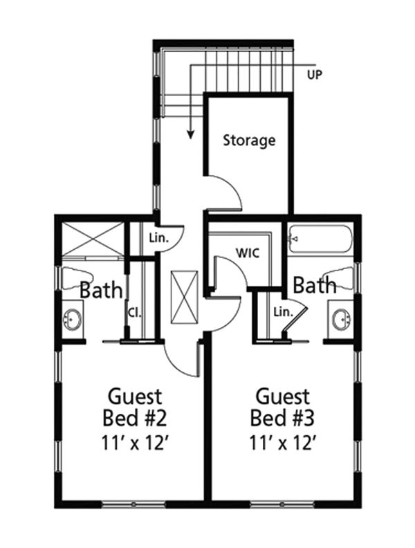 Home Plan - Cottage Floor Plan - Upper Floor Plan #938-107