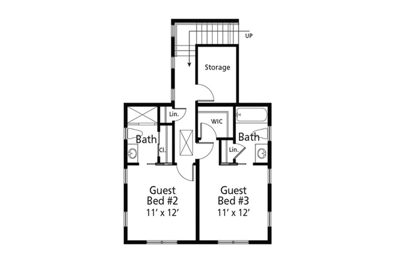 Architectural House Design - Floor Plan - Upper Floor for Cottage House Plan #938-107 - 4 bed, 4 bath