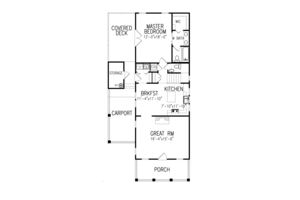 Floor Plan - Main Floor for Classical House Plan #406-9644 - 3 bed, 2.5 bath