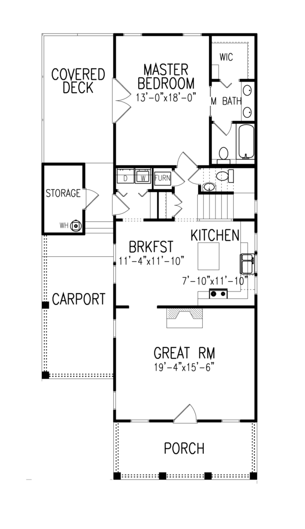 Architectural House Design - Classical Floor Plan - Main Floor Plan #406-9644