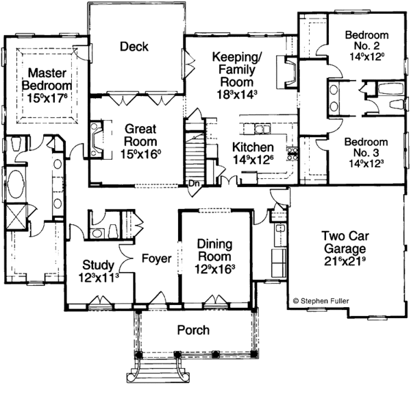 Home Plan - Classical Floor Plan - Main Floor Plan #429-174