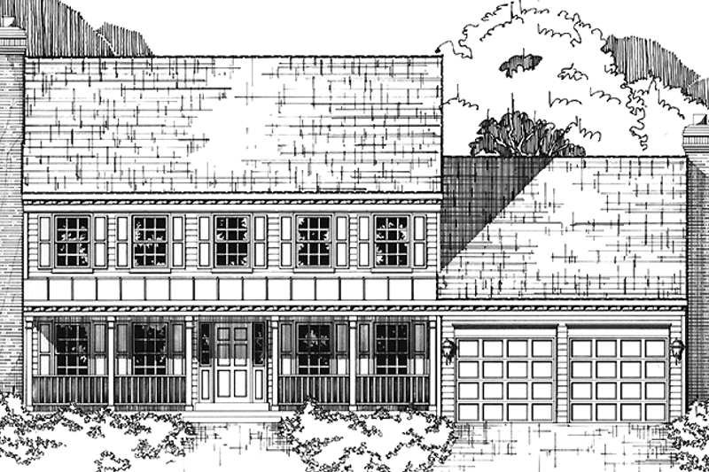 Architectural House Design - Country Exterior - Front Elevation Plan #953-23